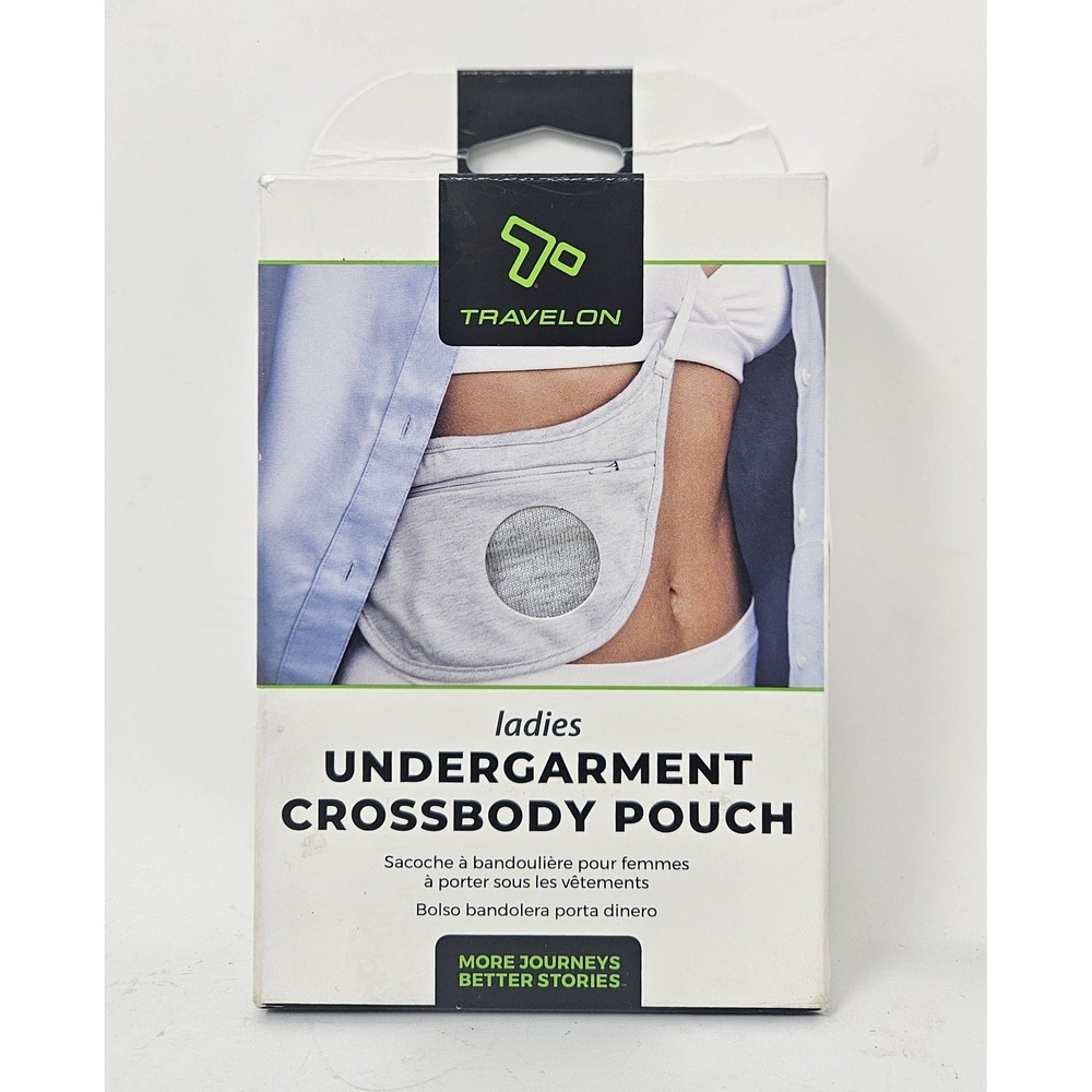 Travelon Travel Undergarment Crossbody Pouch Safety Security Womens One Size NEW